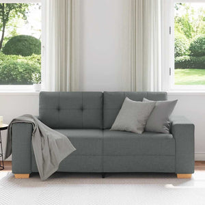vidaXL Two-Seater Sofa Dark Grey 180x77x82 cm Fabric