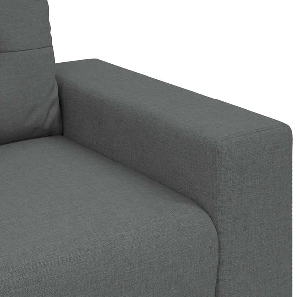 vidaXL Two-Seater Sofa Dark Grey 180x77x82 cm Fabric