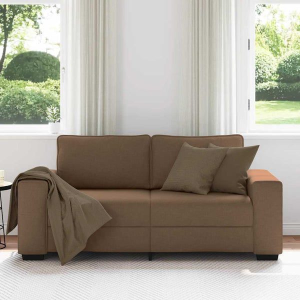 2-Sitzer Sofa Braun Stoff 180 cm