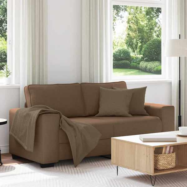 2-Sitzer Sofa Braun Stoff 180 cm