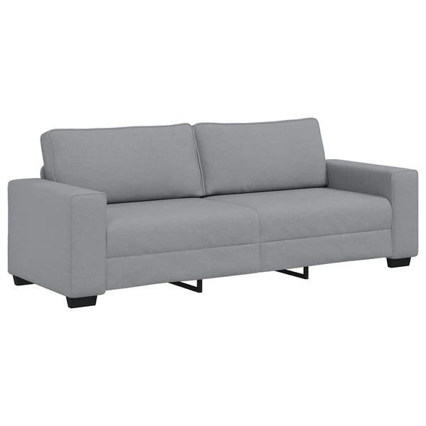 3-Sitzer Sofa Hellgrau Stoff 220 cm