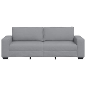 3-Sitzer Sofa Hellgrau Stoff 220 cm