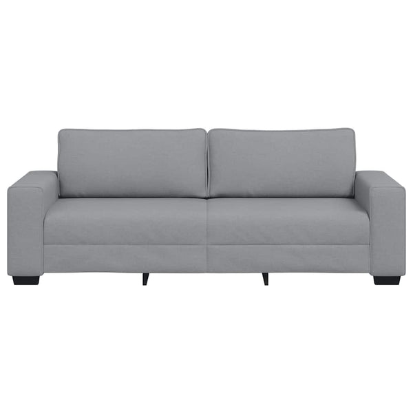 3-Sitzer Sofa Hellgrau Stoff 220 cm