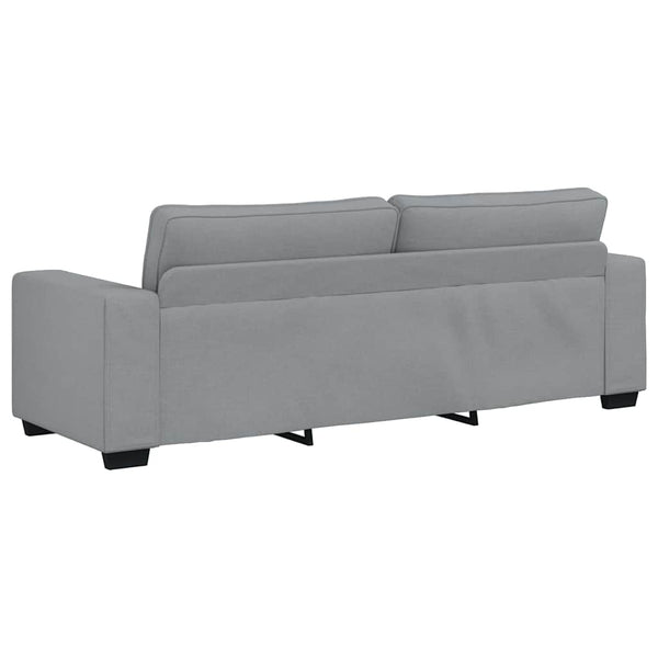 3-Sitzer Sofa Hellgrau Stoff 220 cm