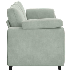 3-Sitzer Sofa Hellgrau Samt