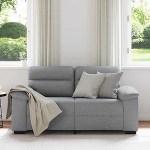 2-Sitzer Sofa Hellgrau Stoff 160 cm