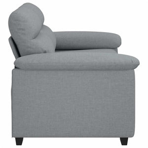2-Sitzer Sofa Hellgrau Stoff 160 cm