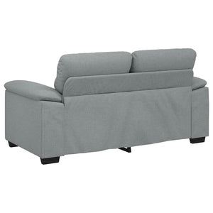 2-Sitzer Sofa Hellgrau Stoff 160 cm