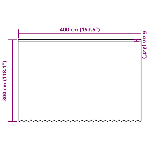 vidaXL Lace Curtain with Drapes White 400 x 300 cm Polyester