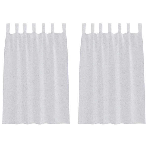 vidaXL Voile Curtain 2 pcs Light Grey 140 x 140 cm Polyester