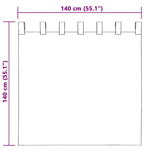 vidaXL Voile Curtain 2 pcs Light Grey 140 x 140 cm Polyester