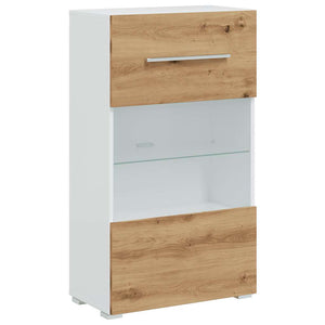 vidaXL 5-Piece Wall Unit with LED Lighting Artisan Oak Engineered Wood