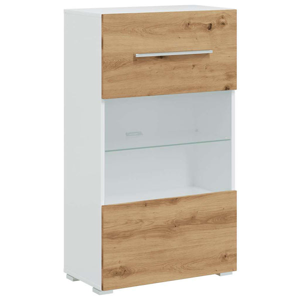 vidaXL 5-Piece Wall Unit with LED Lighting Artisan Oak Engineered Wood