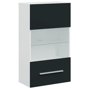 vidaXL 5-Piece Living Room Wall Unit with LED Lighting Matt Indigo Engineered Wood