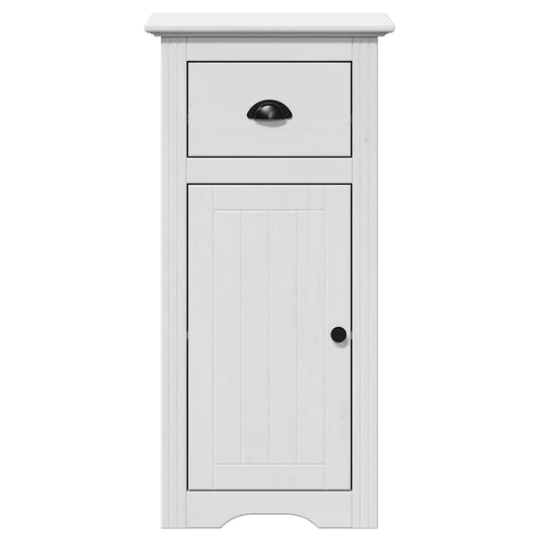 vidaXL 3-Piece Bathroom Furniture Set BODO White Solid Pine Wood