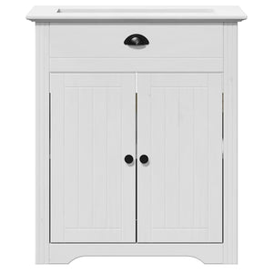 vidaXL 4-Piece Bathroom Furniture Set BODO White Solid Pine Wood