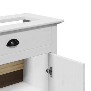 vidaXL 4-Piece Bathroom Furniture Set BODO White Solid Pine Wood