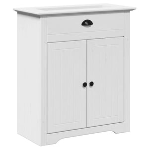 vidaXL 4-Piece Bathroom Furniture Set BODO White Solid Pine Wood