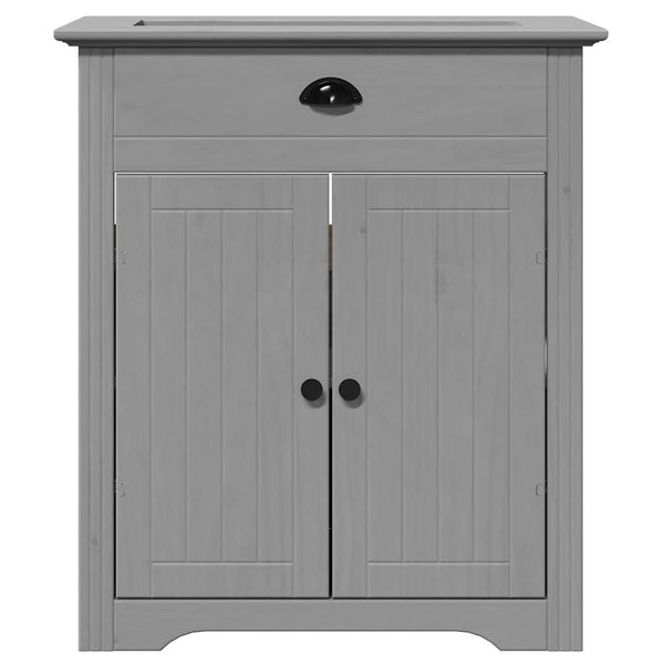vidaXL 4-piece Bathroom Furniture Set BODO Grey Solid Pine Wood