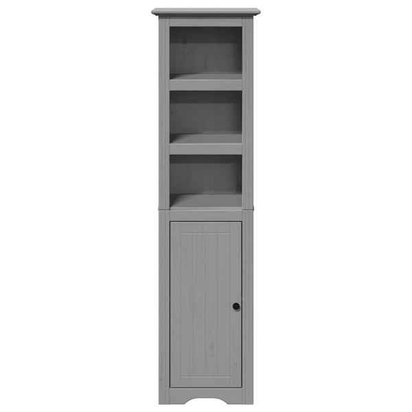 vidaXL 4-piece Bathroom Furniture Set BODO Grey Solid Pine Wood