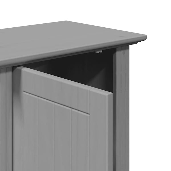 vidaXL 4-piece Bathroom Furniture Set BODO Grey Solid Pine Wood