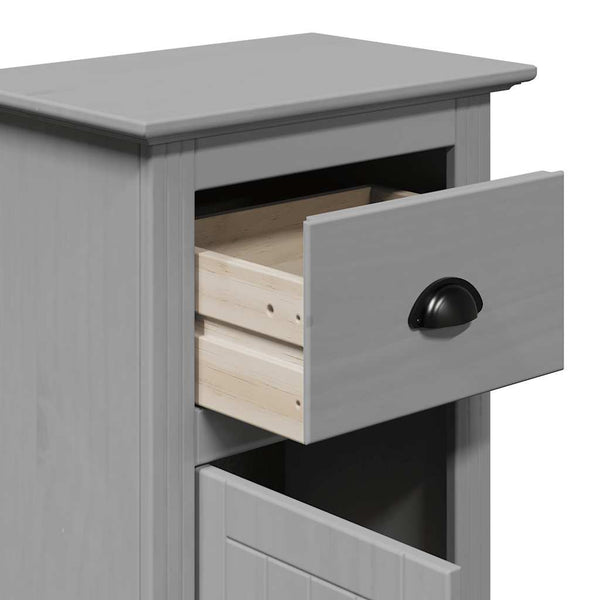 vidaXL 4-piece Bathroom Furniture Set BODO Grey Solid Pine Wood