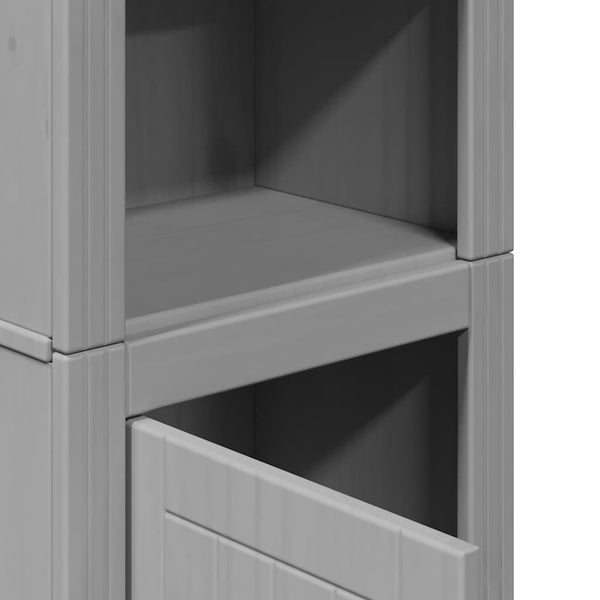 vidaXL 4-piece Bathroom Furniture Set BODO Grey Solid Pine Wood