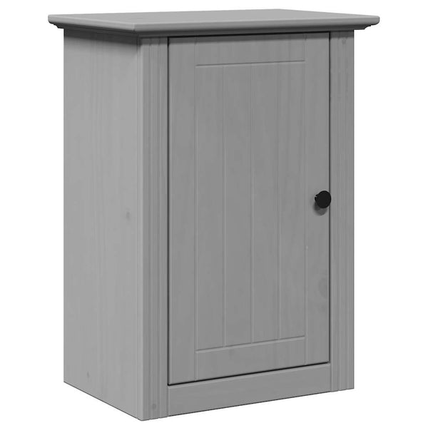 vidaXL 4-piece Bathroom Furniture Set BODO Grey Solid Pine Wood