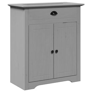 vidaXL 4-piece Bathroom Furniture Set BODO Grey Solid Pine Wood