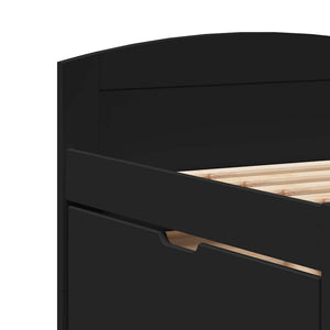 vidaXL Day Bed with 5 Drawers Without Mattress IRUN Black 90x200cm
