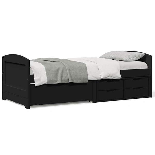 vidaXL Day Bed with 5 Drawers Without Mattress IRUN Black 90x200cm