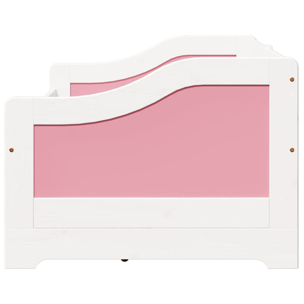 vidaXL Day Bed with 3 Drawers Without Mattress White Pink 90x200cm
