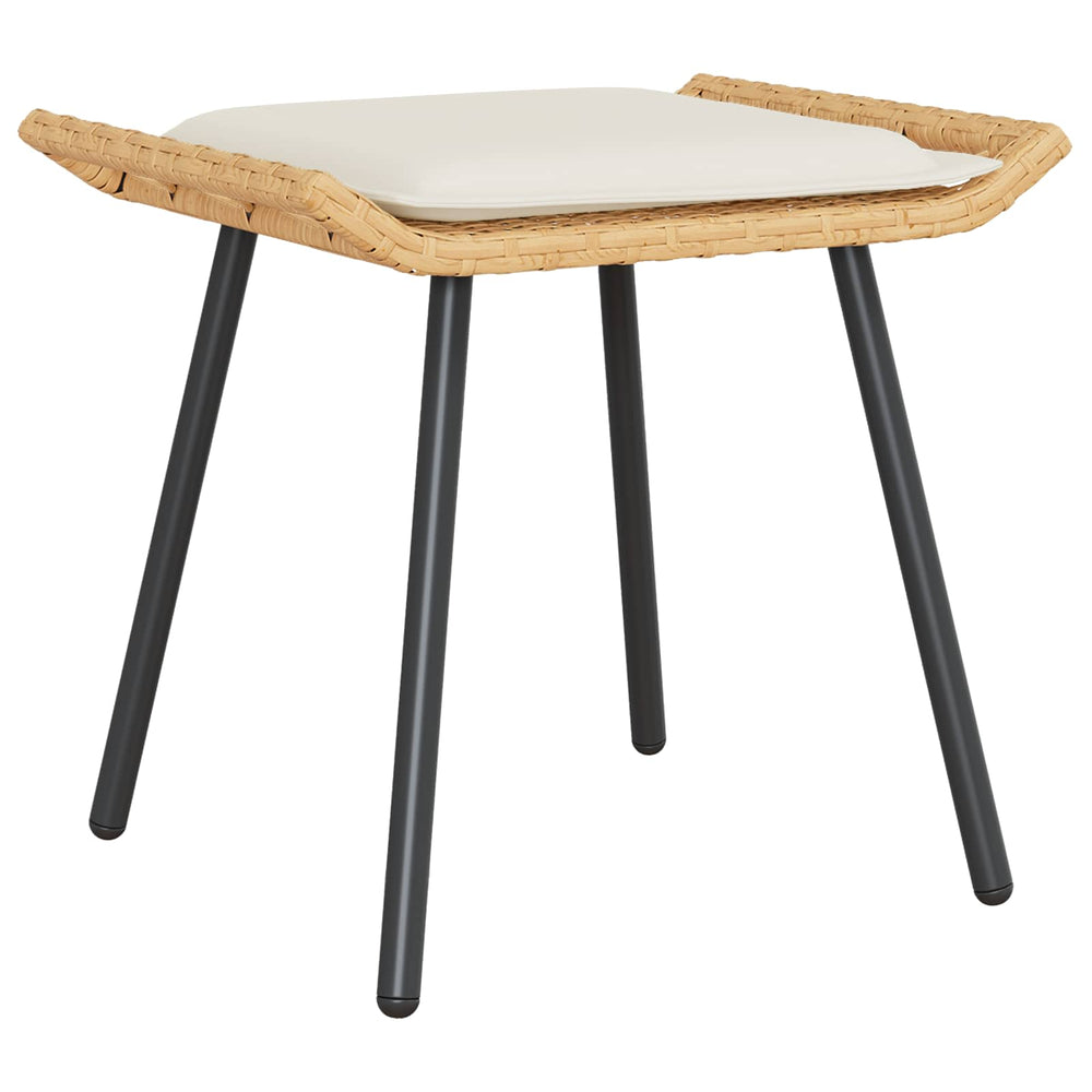 Gartenhocker mit Kissen, 2er Set