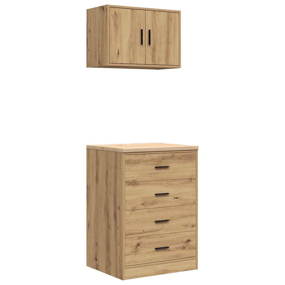 vidaXL Garage Cabinets 2 pcs. Artisan Oak Engineered Wood