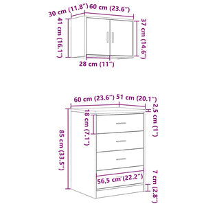 vidaXL Garage Cabinets 2 pcs. Artisan Oak Engineered Wood