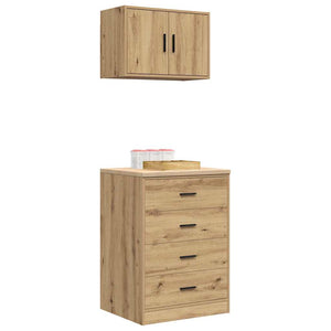 vidaXL Garage Cabinets 2 pcs. Artisan Oak Engineered Wood
