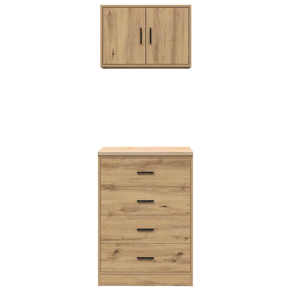 vidaXL Garage Cabinets 2 pcs. Artisan Oak Engineered Wood