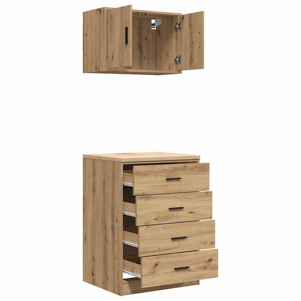 vidaXL Garage Cabinets 2 pcs. Artisan Oak Engineered Wood