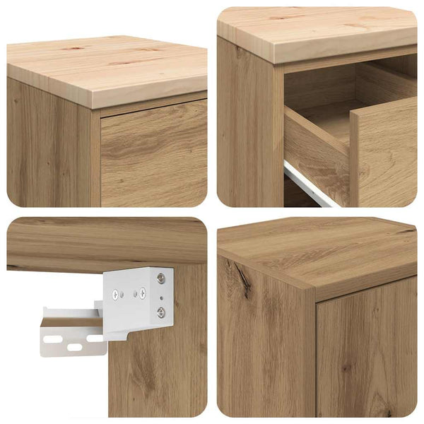 vidaXL Garage Cabinets 2 pcs. Artisan Oak Engineered Wood