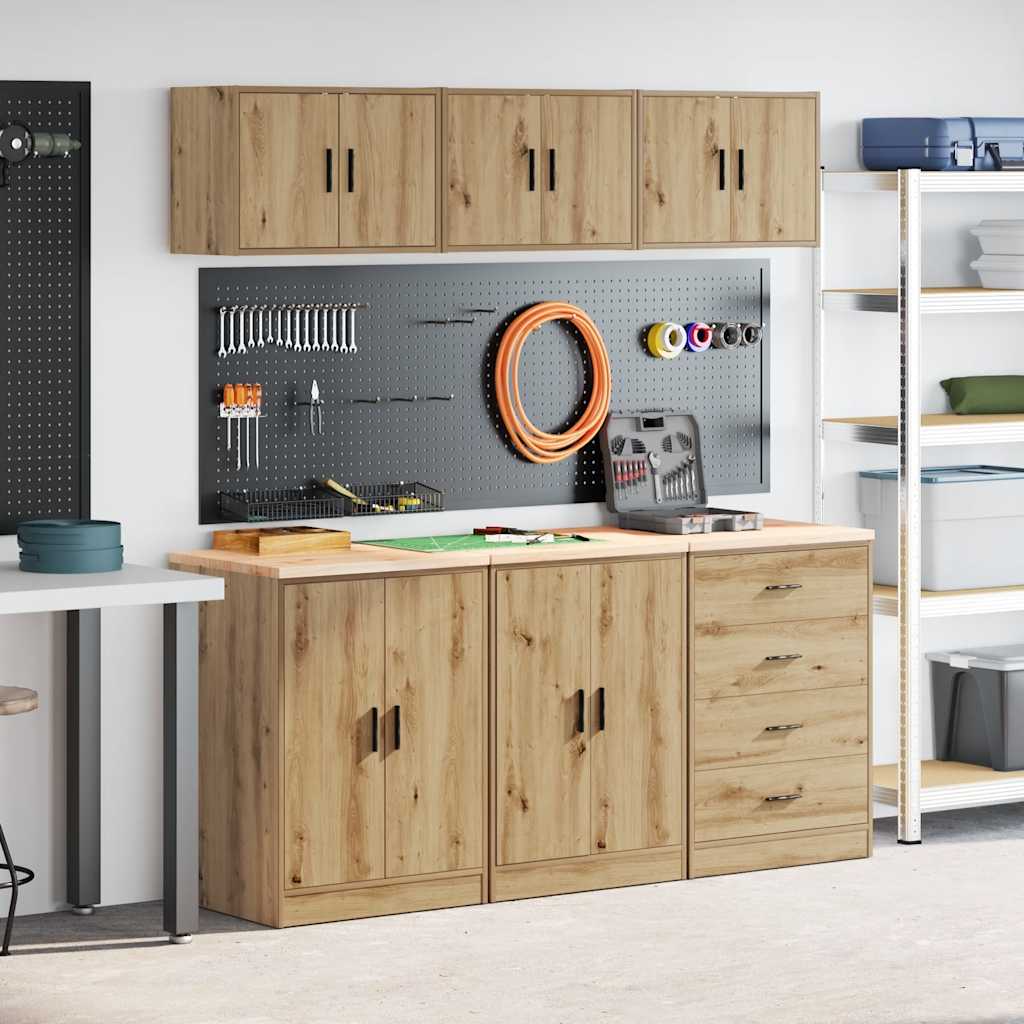 vidaXL Garage Cabinets 6 pcs. Artisan Oak Engineered Wood