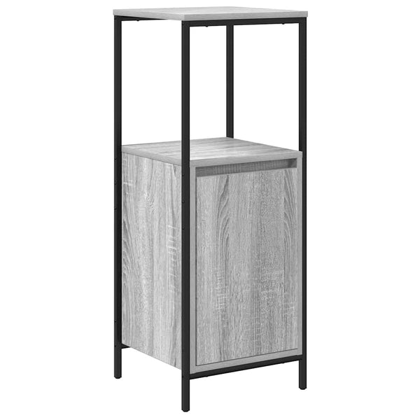 vidaXL Bathroom Furniture Set with Shelf 3 pcs Sonoma Gray Engineered Wood