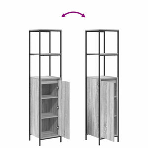 vidaXL Bathroom Furniture Set with Shelf 3 pcs Sonoma Gray Engineered Wood
