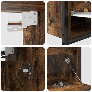 vidaXL Bathroom Furniture Set with Cabinet with Door 5 pcs Brown Engineered Wood