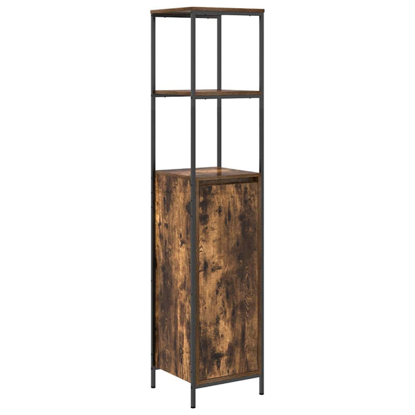 vidaXL Bathroom Furniture Set with Cabinet with Door 5 pcs Brown Engineered Wood