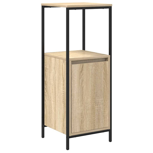 vidaXL Bathroom Furniture Set with Shelf 3 pcs Sonoma Oak and Black