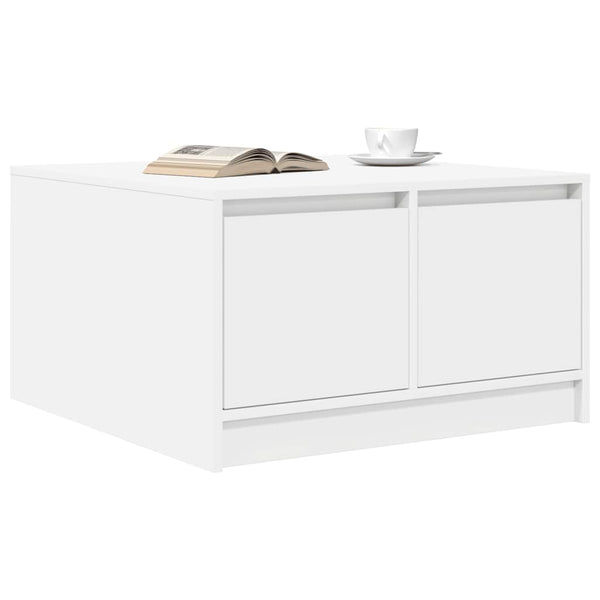 vidaXL Coffee Table with Drawers White 70.5x70x40 cm