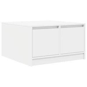 vidaXL Coffee Table with Drawers White 70.5x70x40 cm