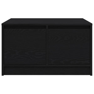 vidaXL Coffee Table with Drawers Black Oak Look 70.5x70x40 cm