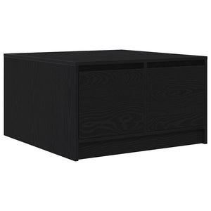 vidaXL Coffee Table with Drawers Black Oak Look 70.5x70x40 cm