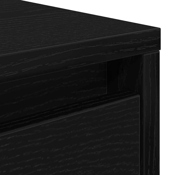 vidaXL Coffee Table with Drawers Black Oak Look 70.5x70x40 cm